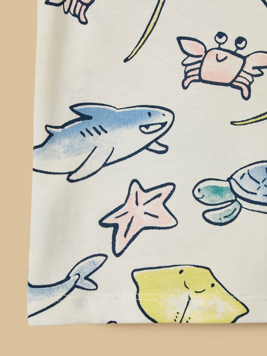 Underwater Print Cotton T-Shirt