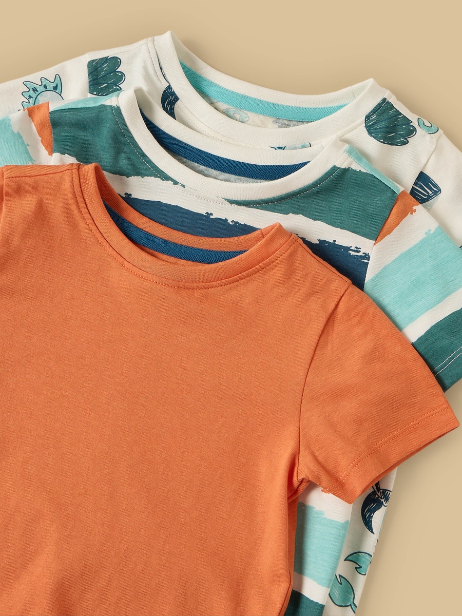 Pack of 3 - Assorted Cotton T-Shirt