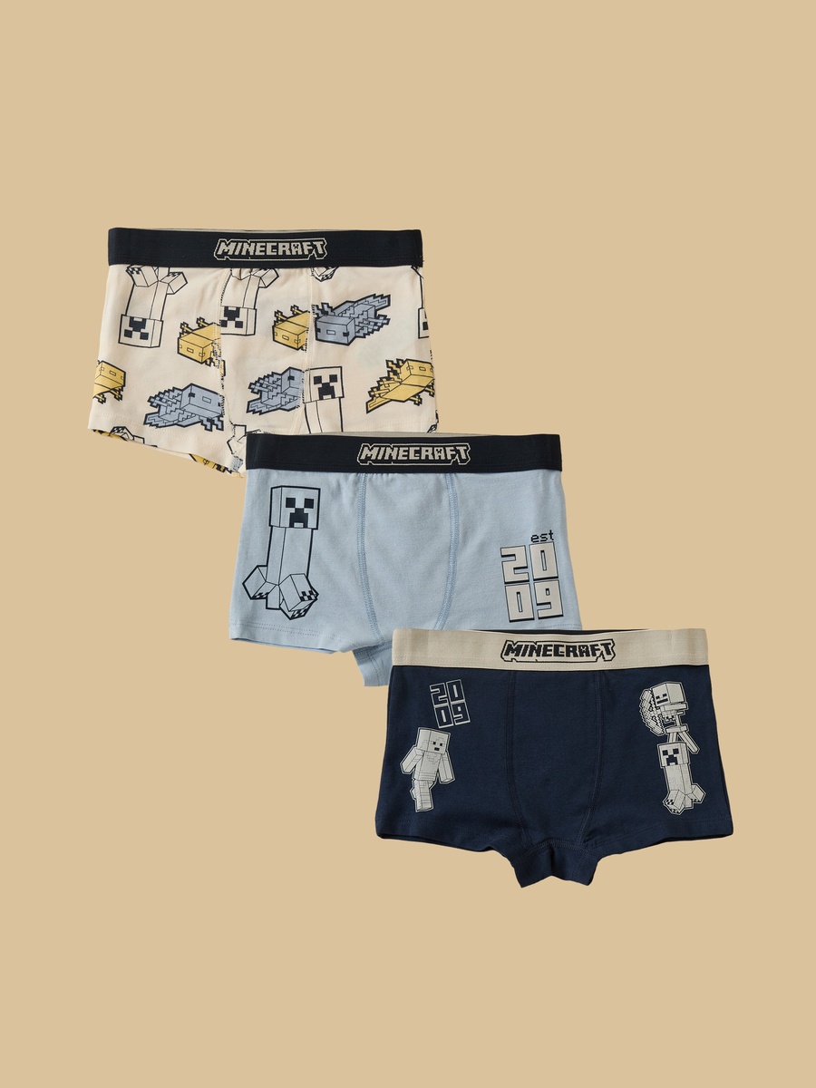 Pack of 3 - Minecraft Print Trunks
