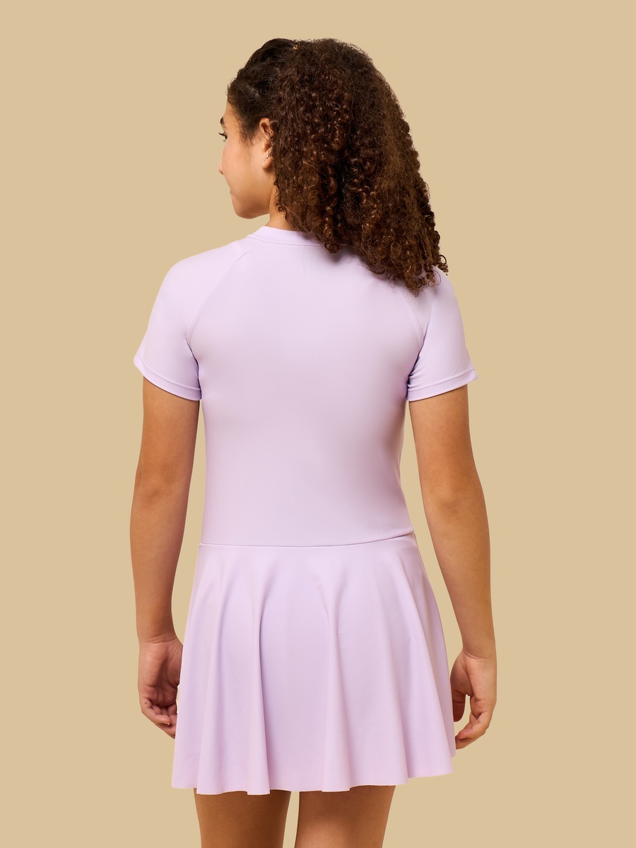 Stitch Print Skater Swim Dress