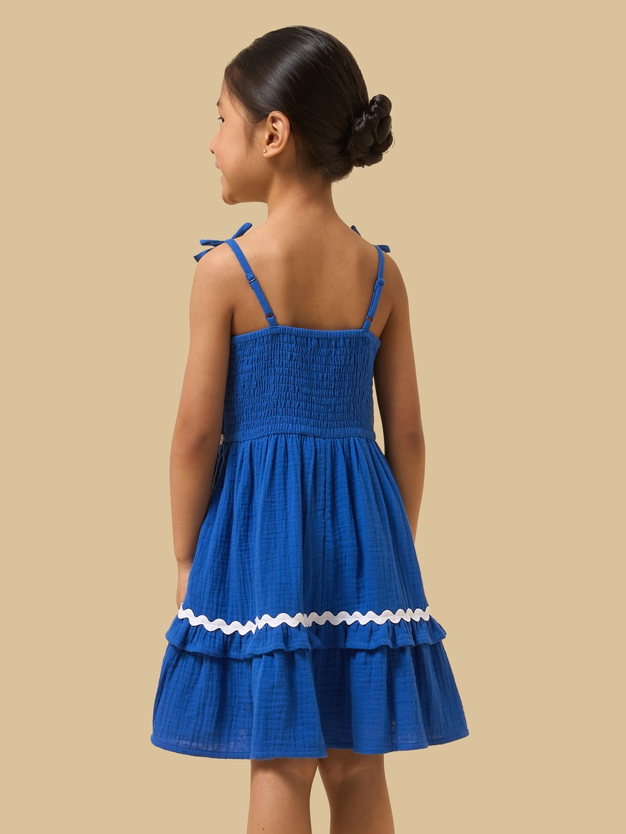 Ric Rac Lace Spaghetti Strap Cotton Dress