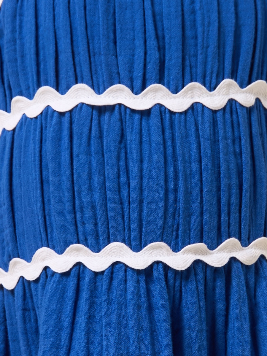 Ric Rac Lace Spaghetti Strap Cotton Dress