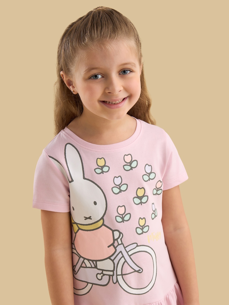 Miffy Print Drop Waist Dress