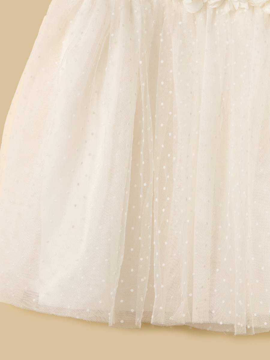 Floral 3D Accent Mesh Dress with Bloomers