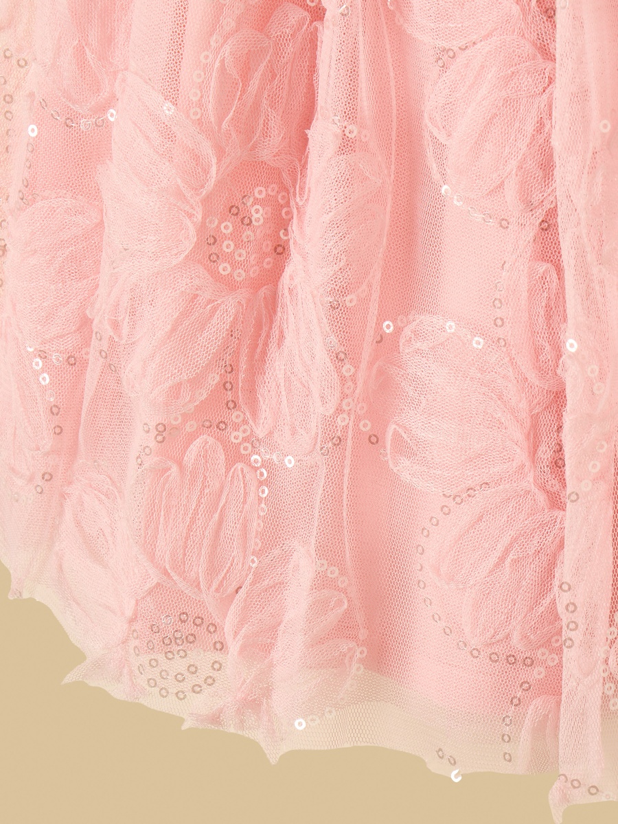 Sequin Embellished 3D Dress