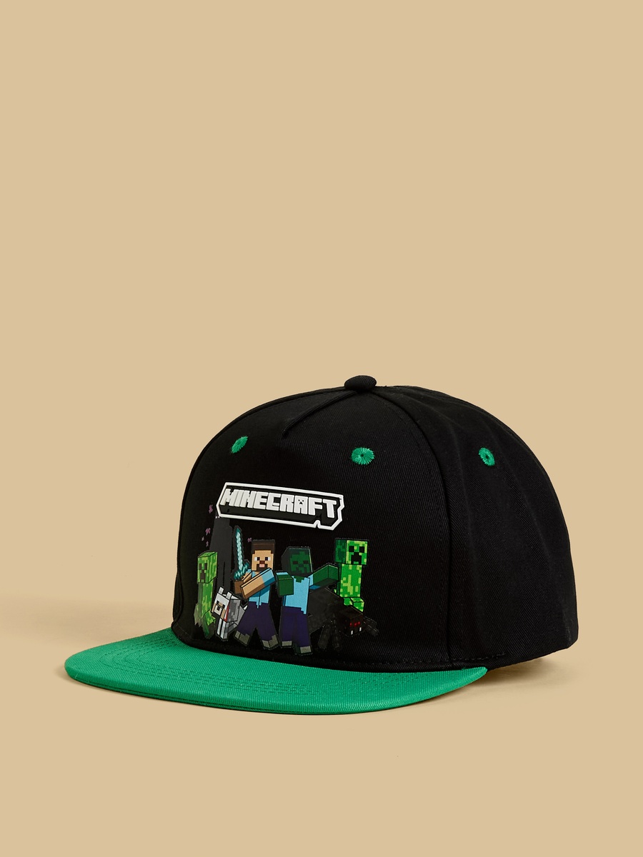Minecraft Print Cap with Hook and Loop Strap Closure