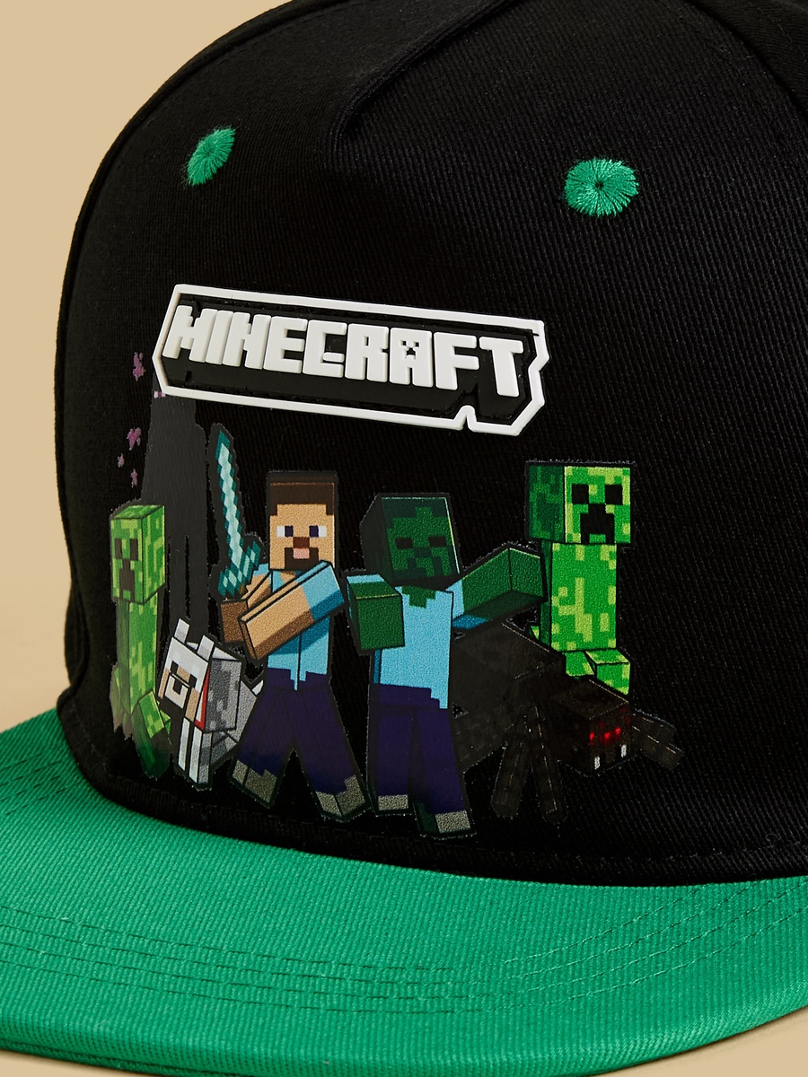 Minecraft Print Cap with Hook and Loop Strap Closure