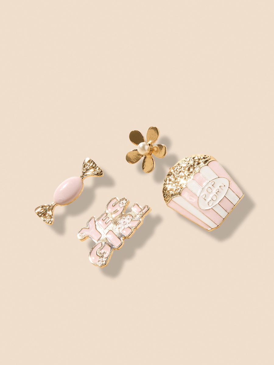 Pack of 4 - Embellished Brooch