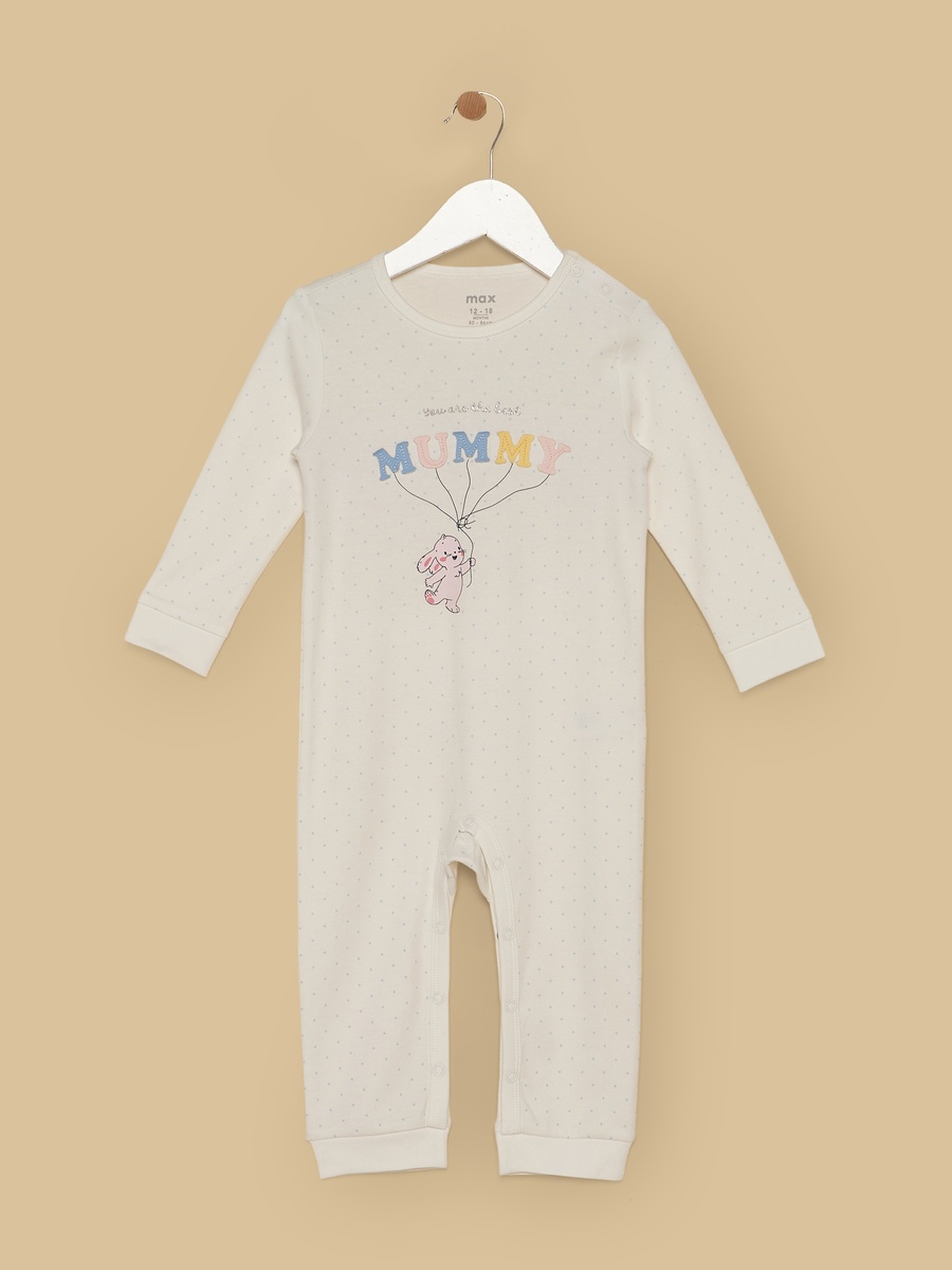 Slogan Print Sleepsuit