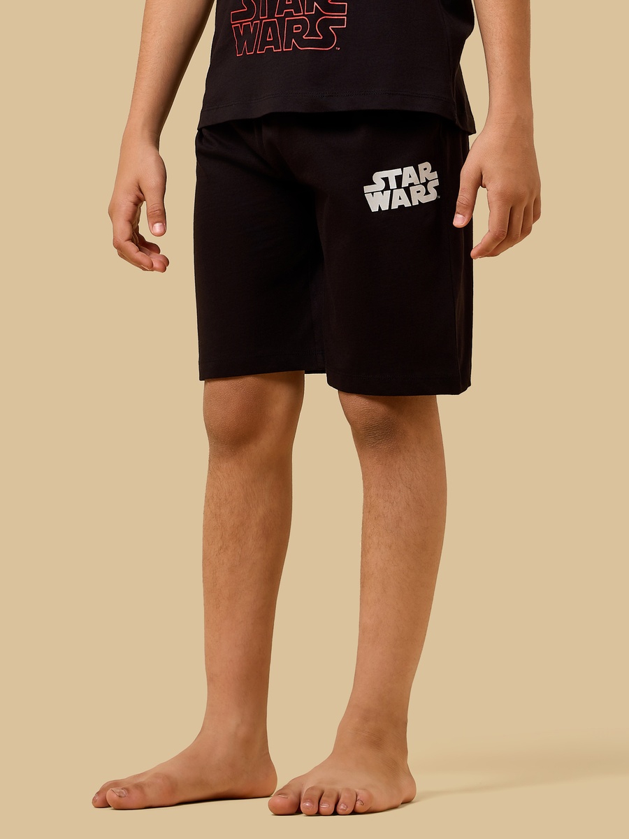 Pack of 2 - Star Wars Print Cotton Shorts Set
