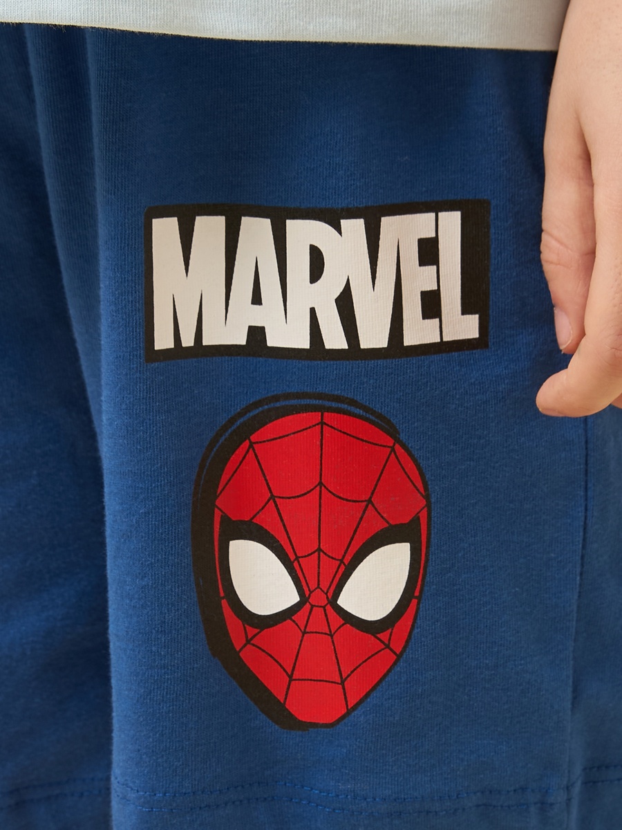 Pack of 2 - Spider-Man Print Cotton Shorts Set
