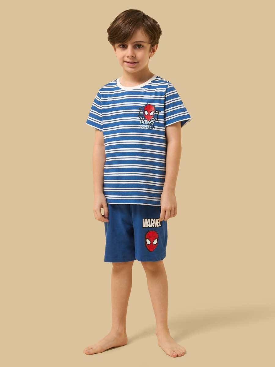Pack of 2 - Spider-Man Print Cotton Shorts Set
