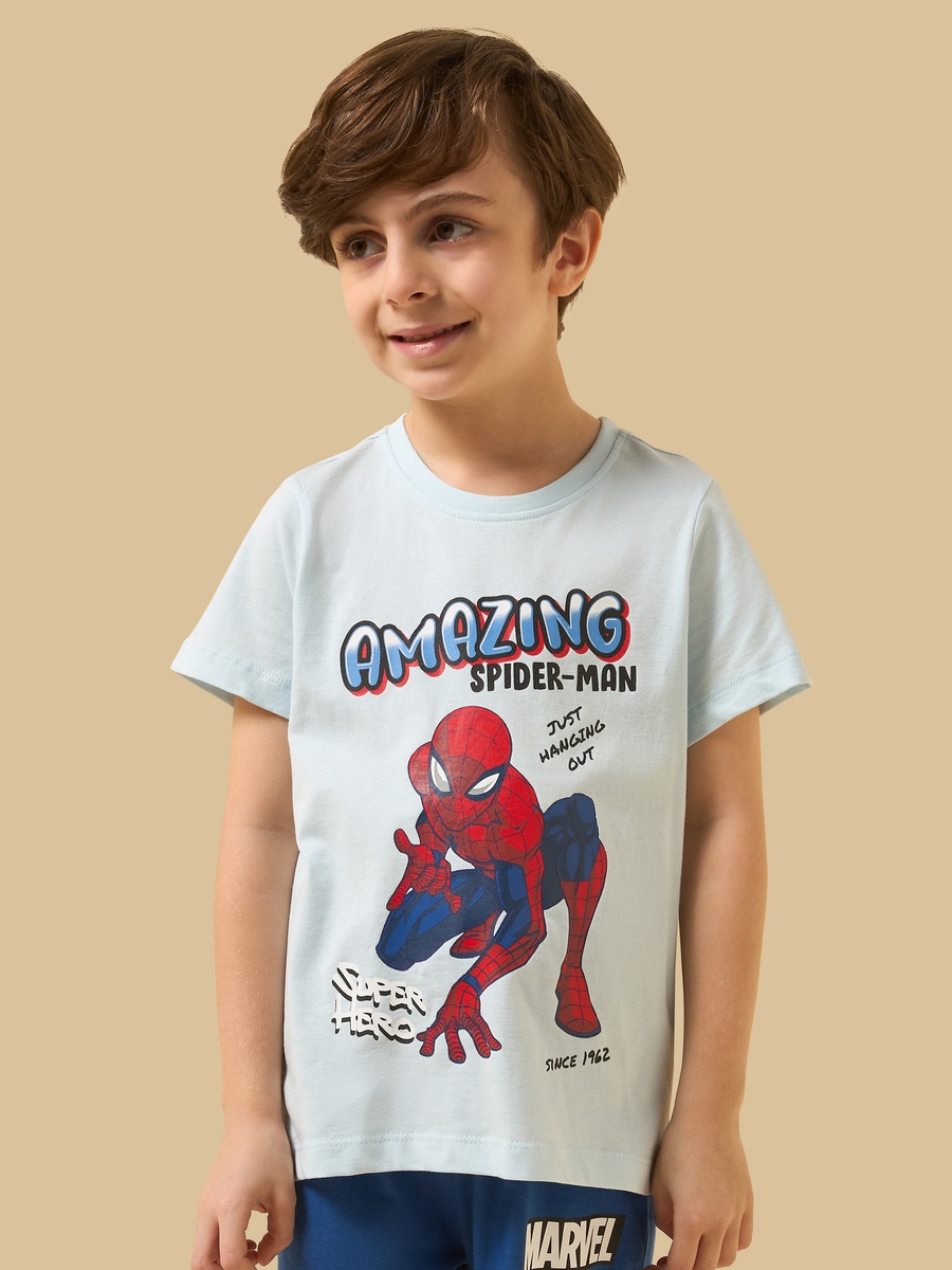 Pack of 2 - Spider-Man Print Cotton Shorts Set
