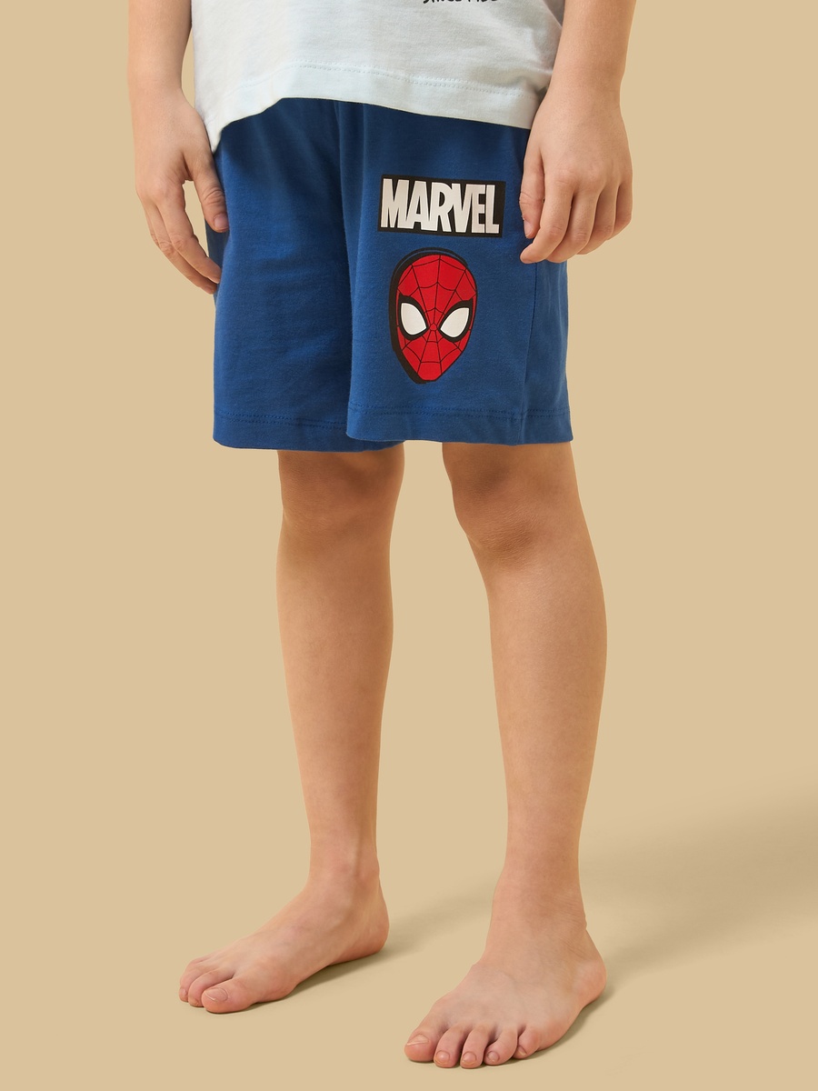 Pack of 2 - Spider-Man Print Cotton Shorts Set