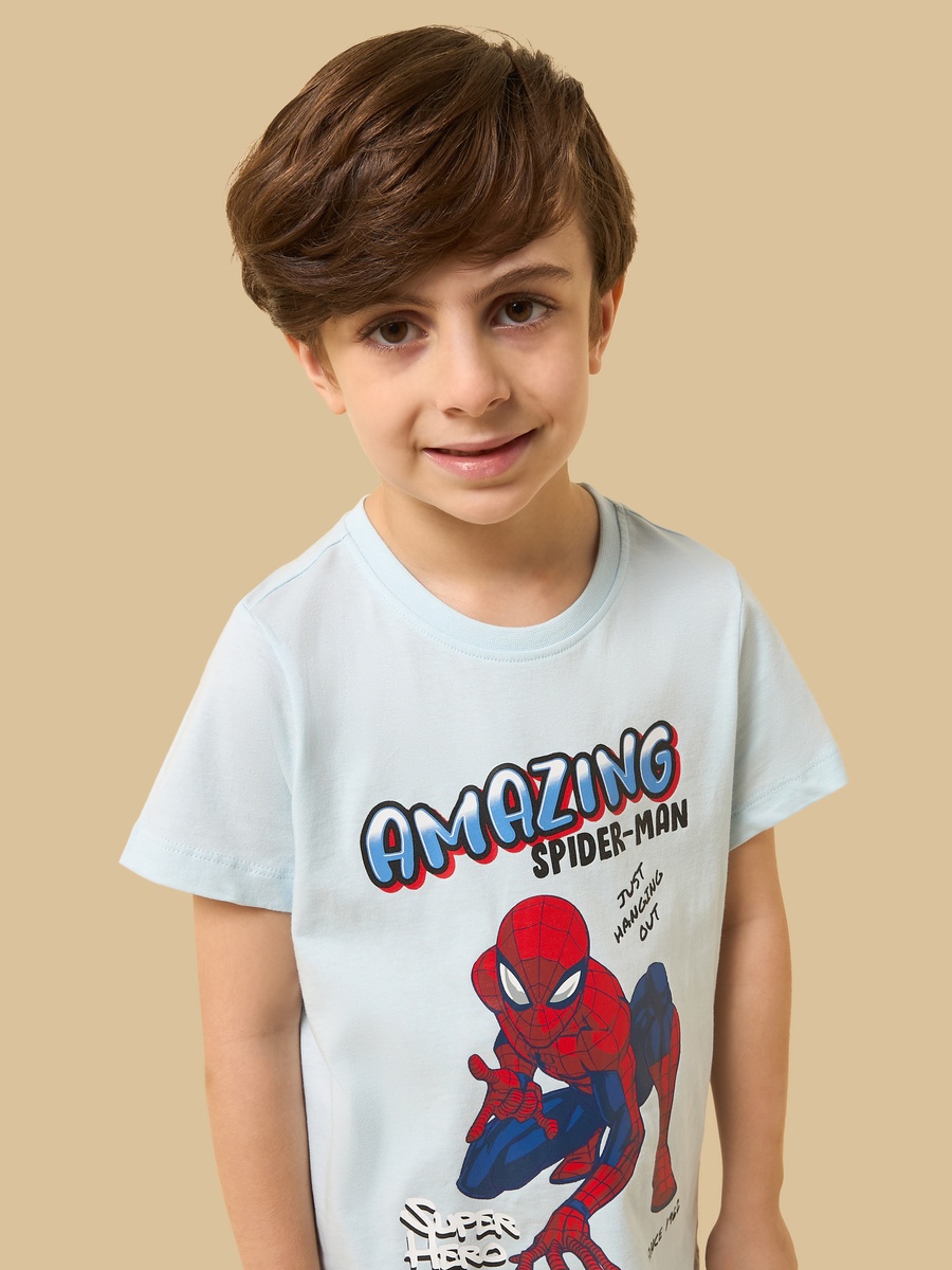 Pack of 2 - Spider-Man Print Cotton Shorts Set
