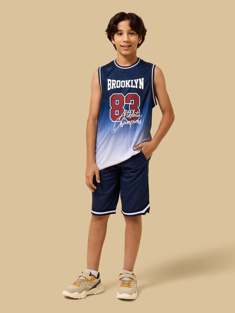 Brooklyn Nets Print Vest and Shorts Set