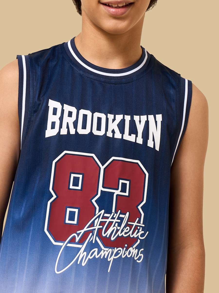 Brooklyn Nets Print Vest and Shorts Set