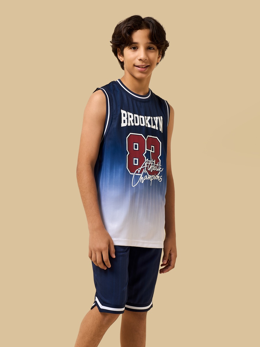 Brooklyn Nets Print Vest and Shorts Set