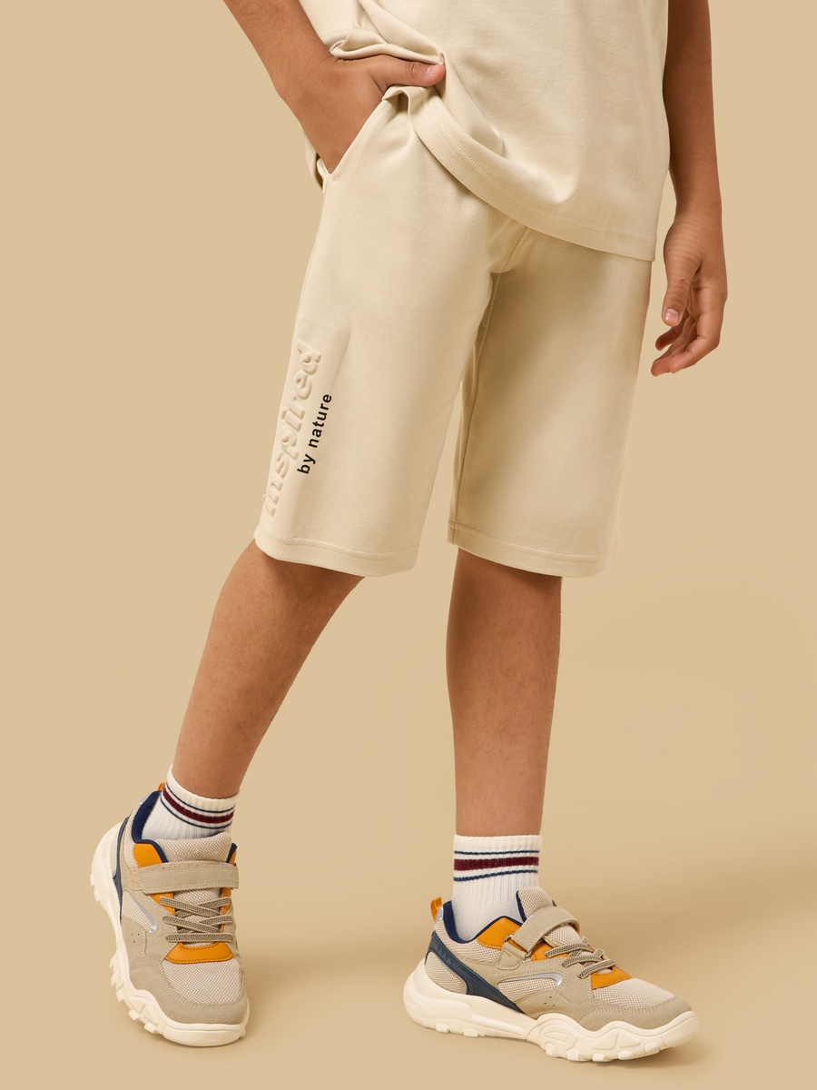 Embossed Cotton T-Shirt and Shorts Set