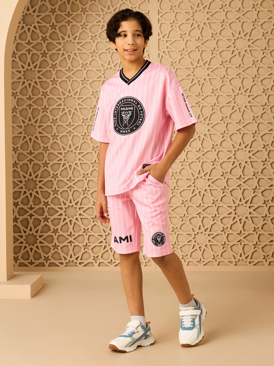 Inter Miami CF Print T-Shirt and Shorts Set