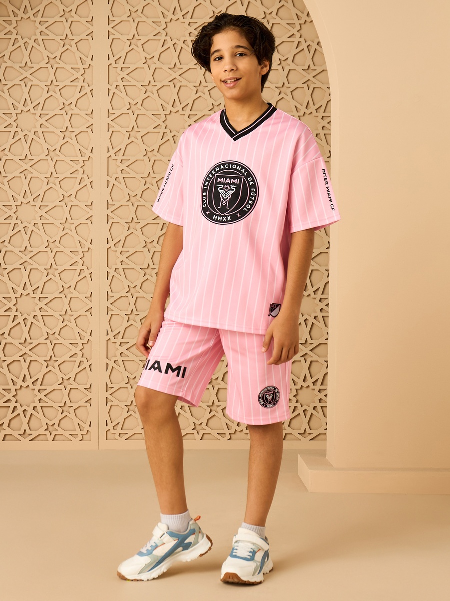Inter Miami CF Print T-Shirt and Shorts Set