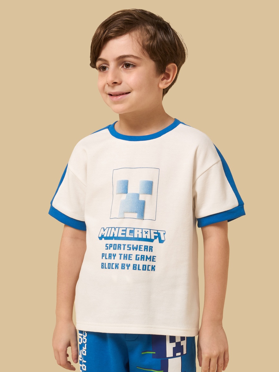 Minecraft Print T-Shirt and Shorts Set