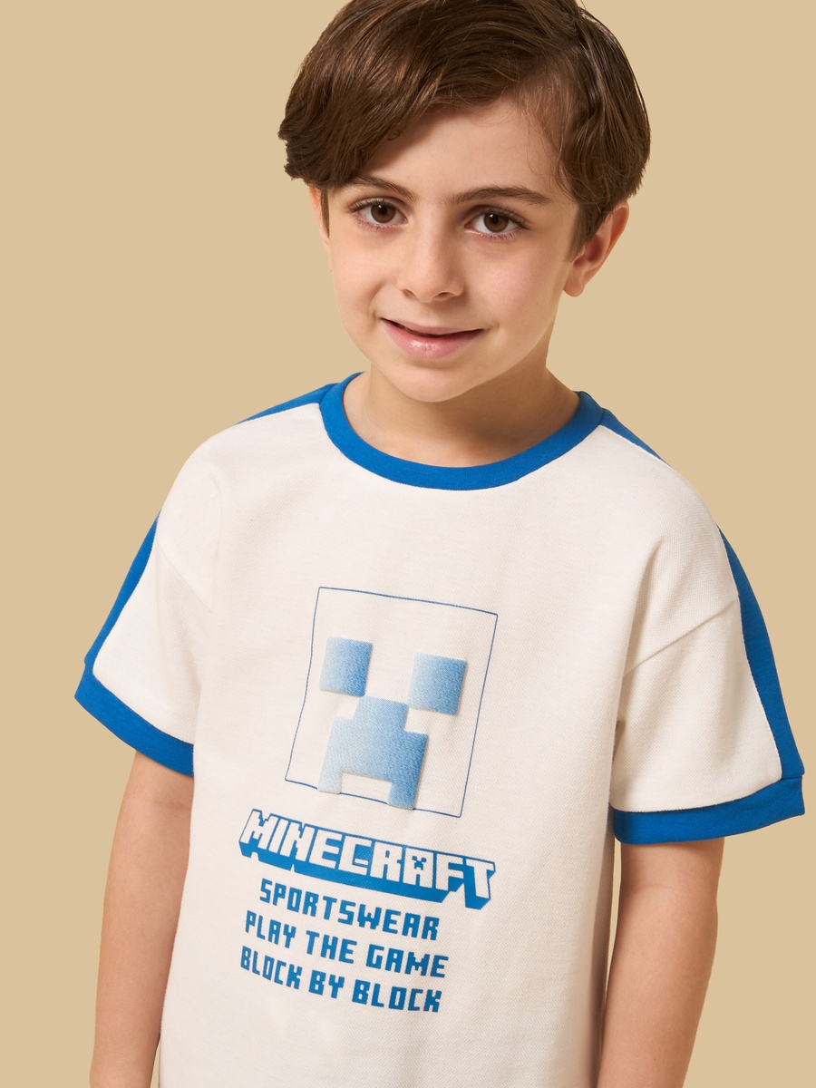 Minecraft Print T-Shirt and Shorts Set