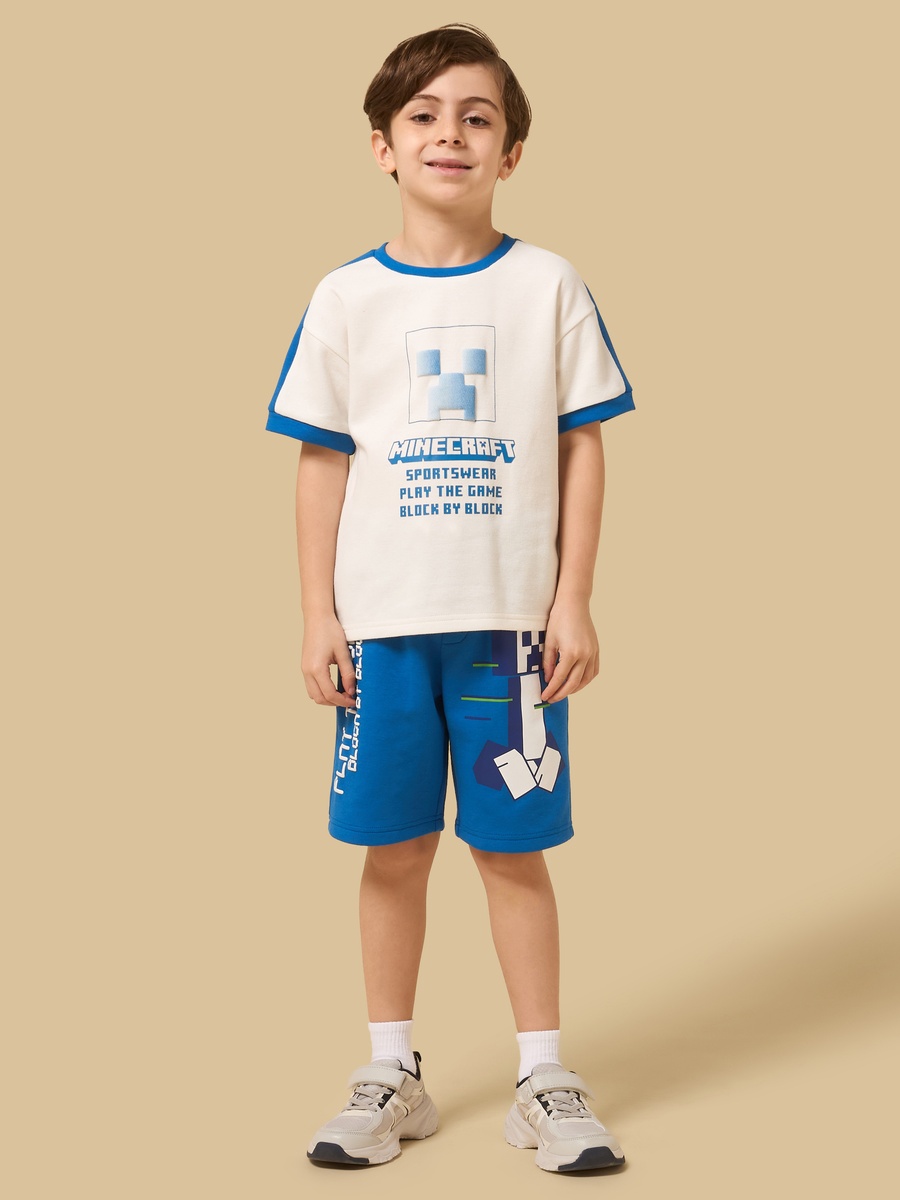Minecraft Print T-Shirt and Shorts Set
