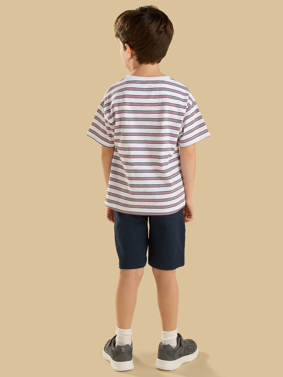 New York Embroidered Cotton T-Shirt and Shorts Set