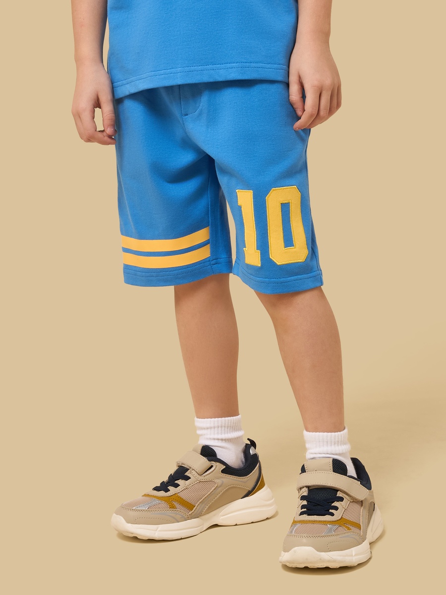 New York Applique Cotton T-Shirt and Shorts Set