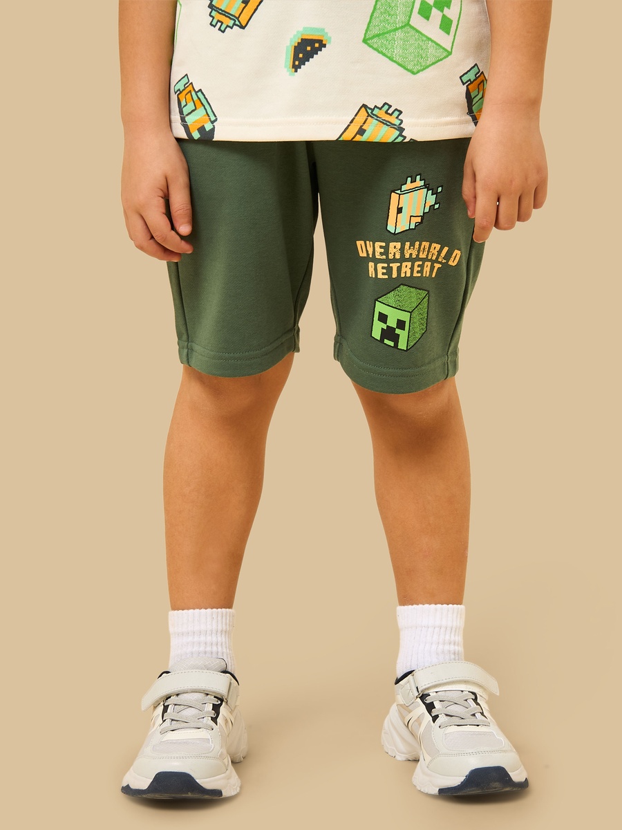 Minecraft Print T-Shirt and Shorts Set