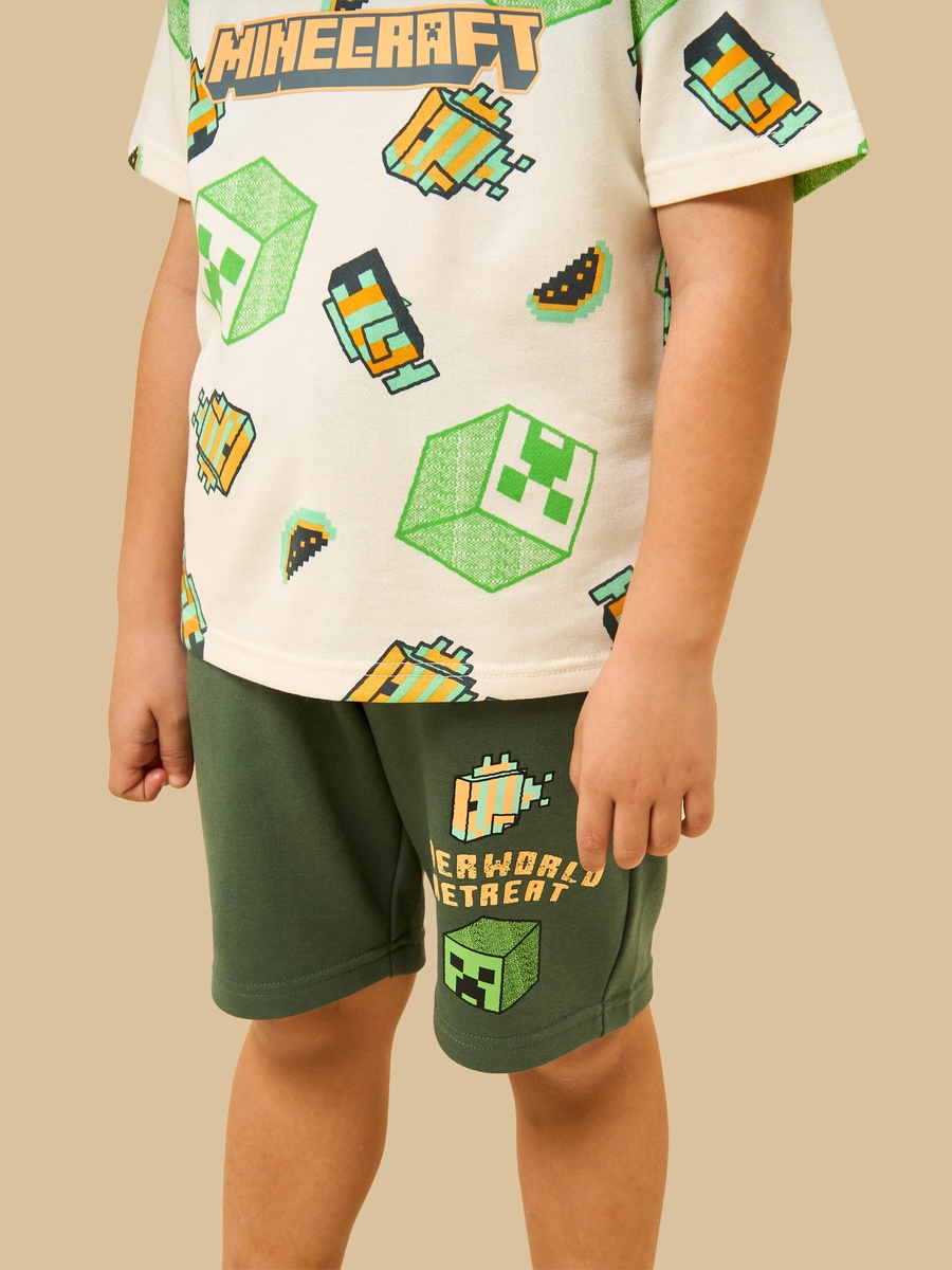 Minecraft Print T-Shirt and Shorts Set