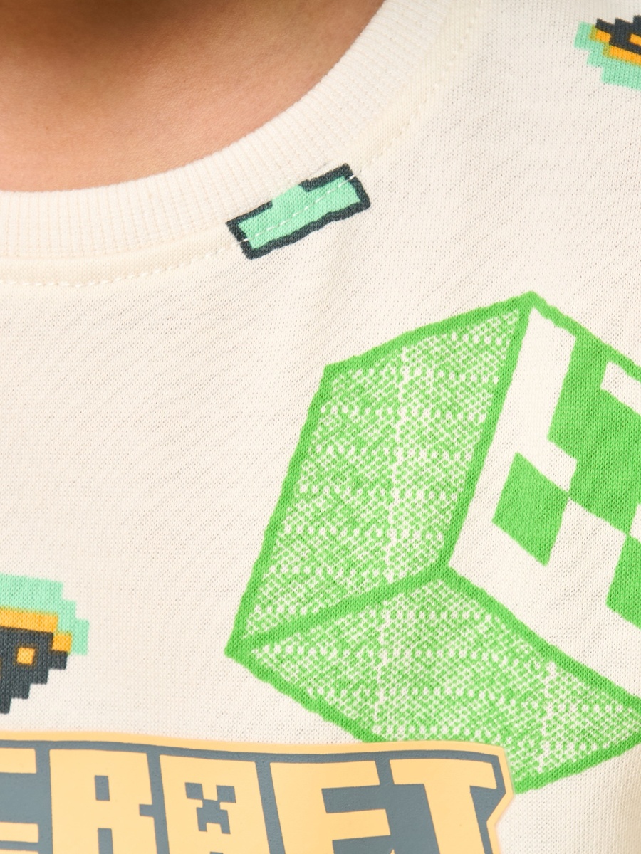 Minecraft Print T-Shirt and Shorts Set