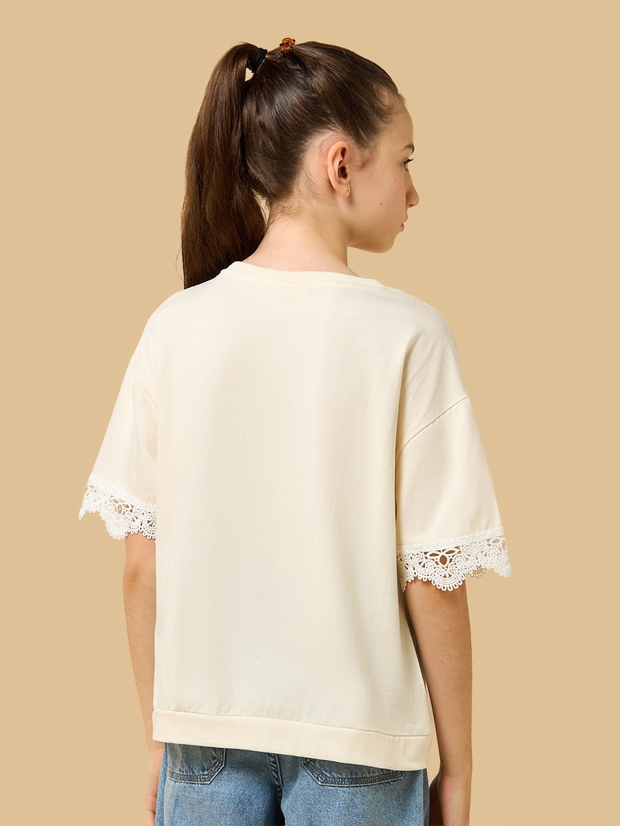 Snoopy Embroidered Oversized Cotton T-Shirt