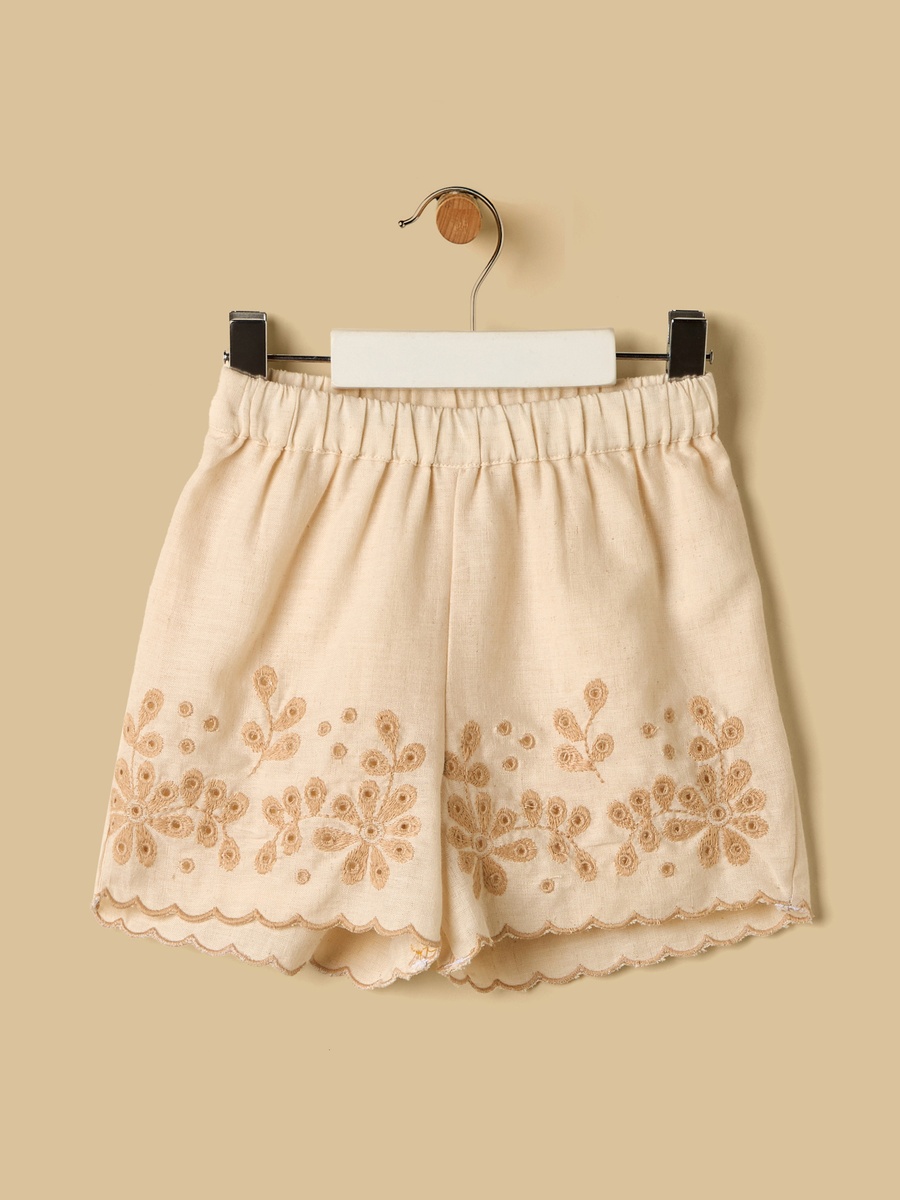 Embroidered Sleeveless Top and Shorts Set