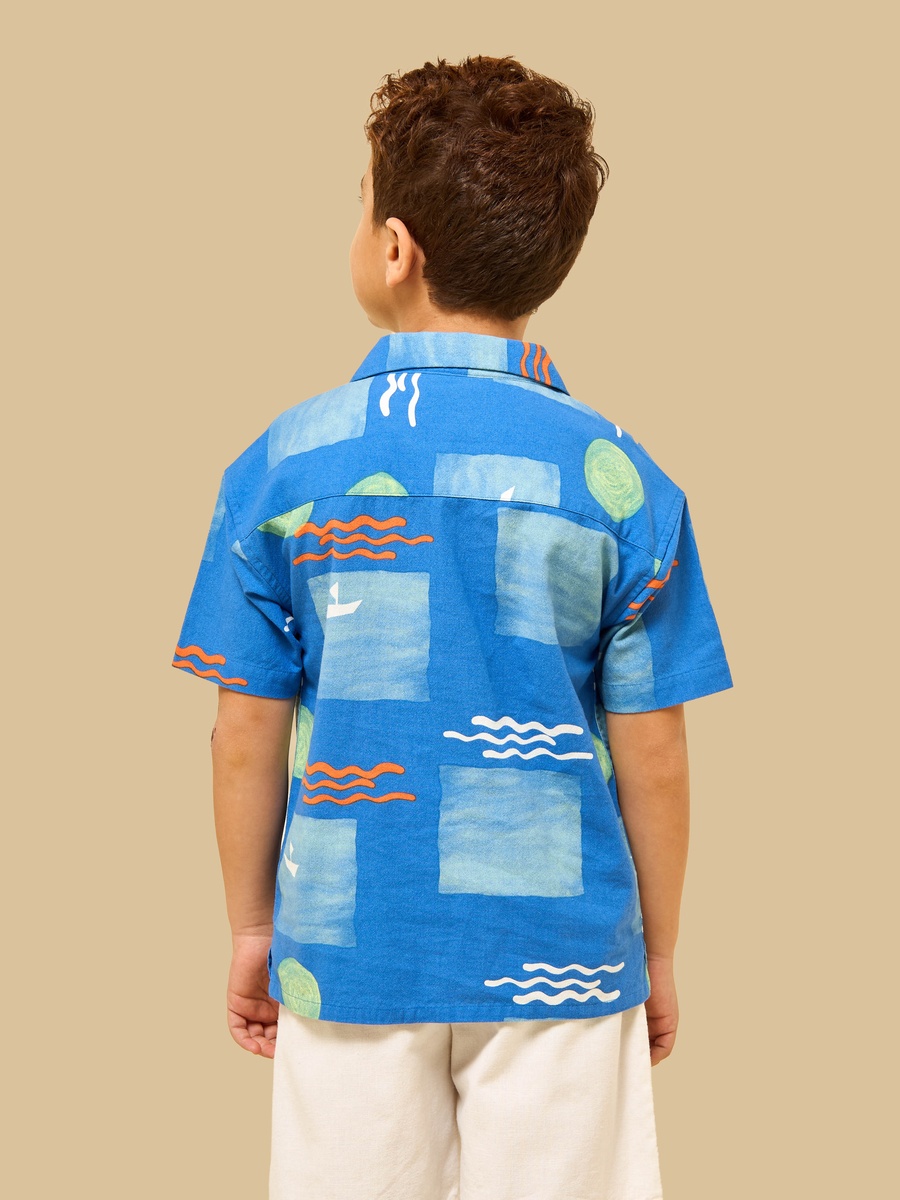 Sea Print Cotton Shirt