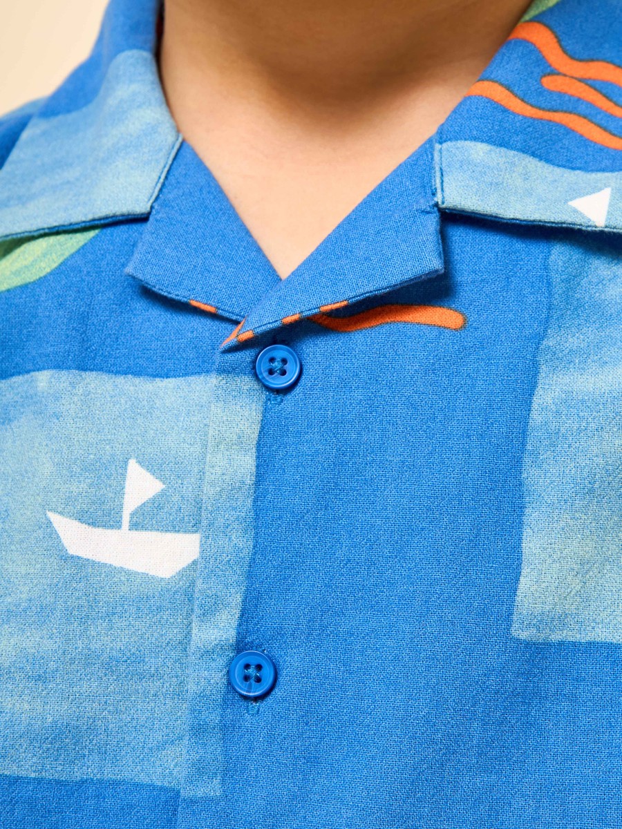 Sea Print Cotton Shirt