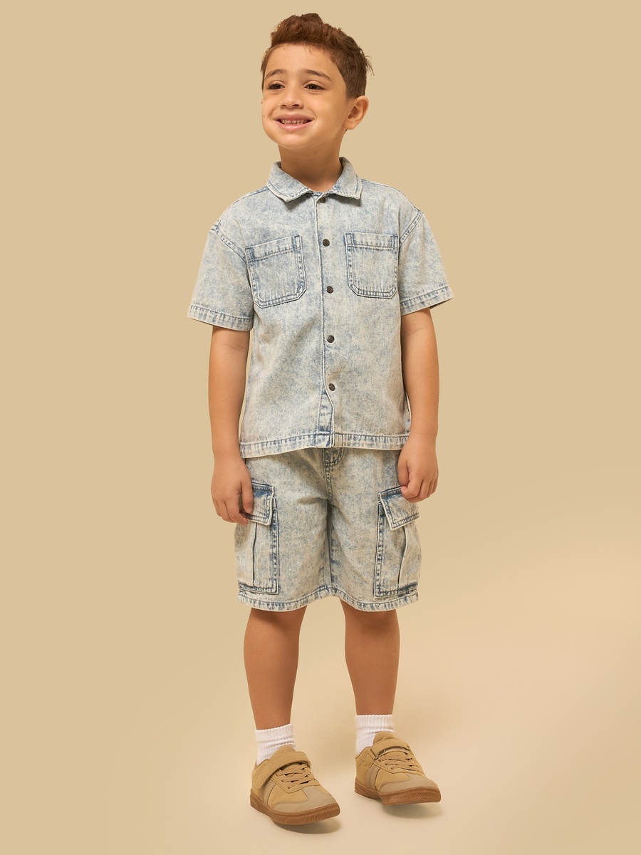 Denim Short Sleeves Shirt