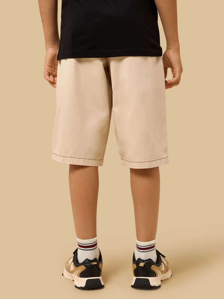 Contrast Stitch Cotton Shorts