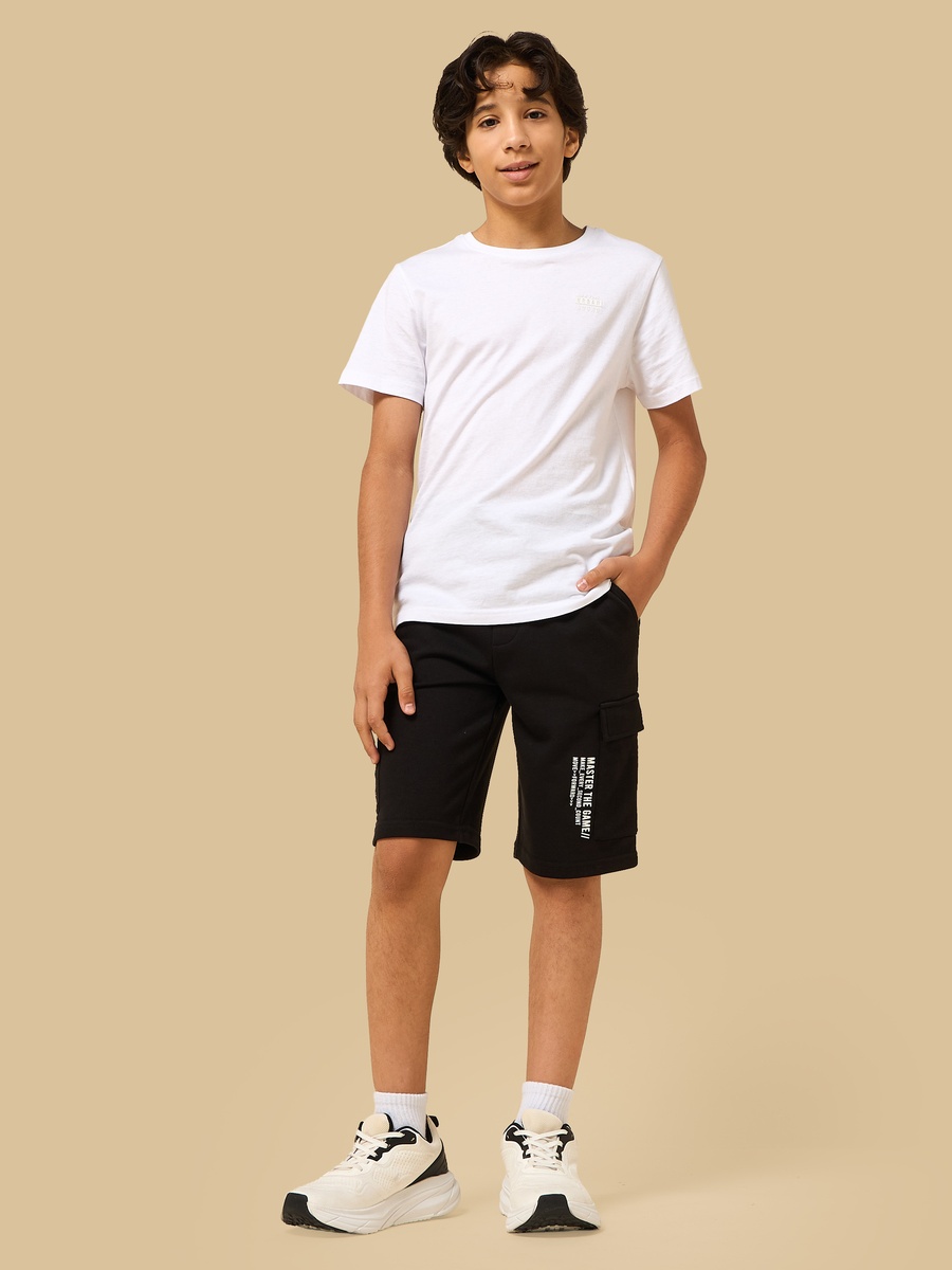 Slogan Applique Cargo Shorts