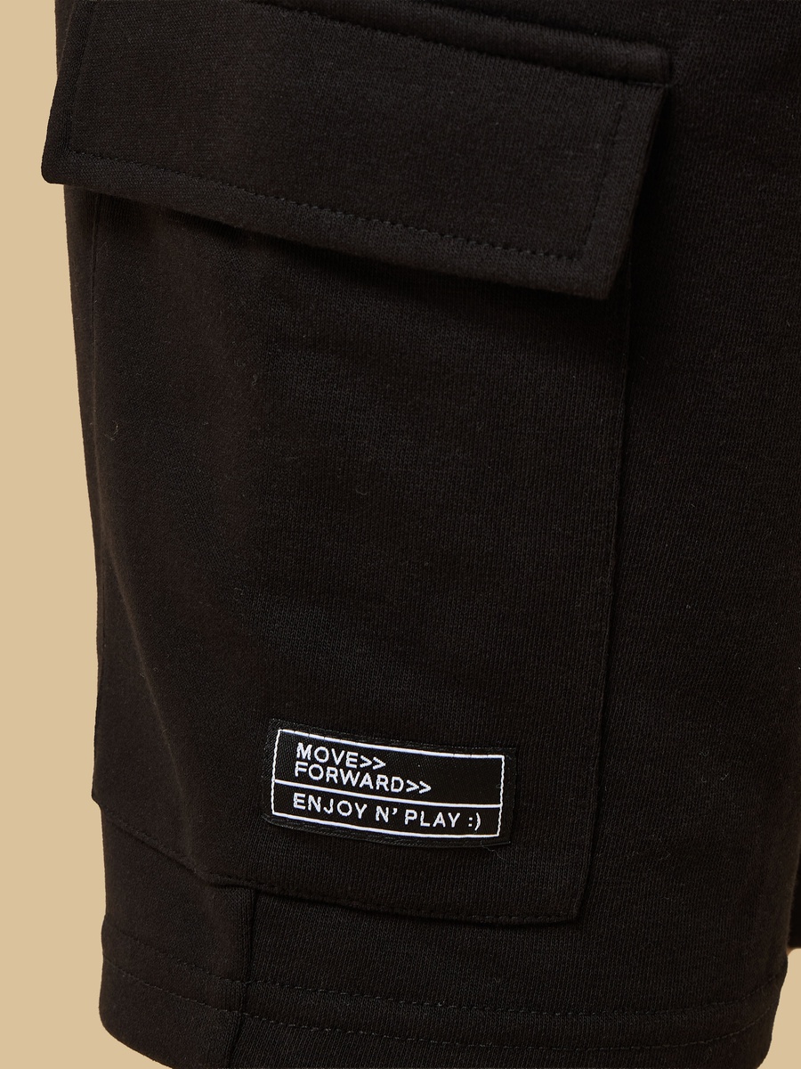 Slogan Applique Cargo Shorts