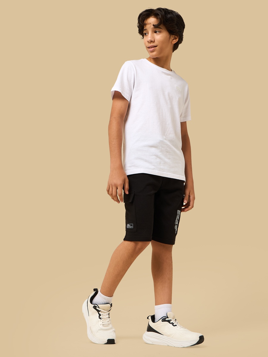 Slogan Applique Cargo Shorts