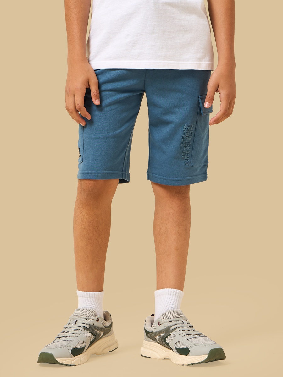 Slogan Applique Cargo Shorts