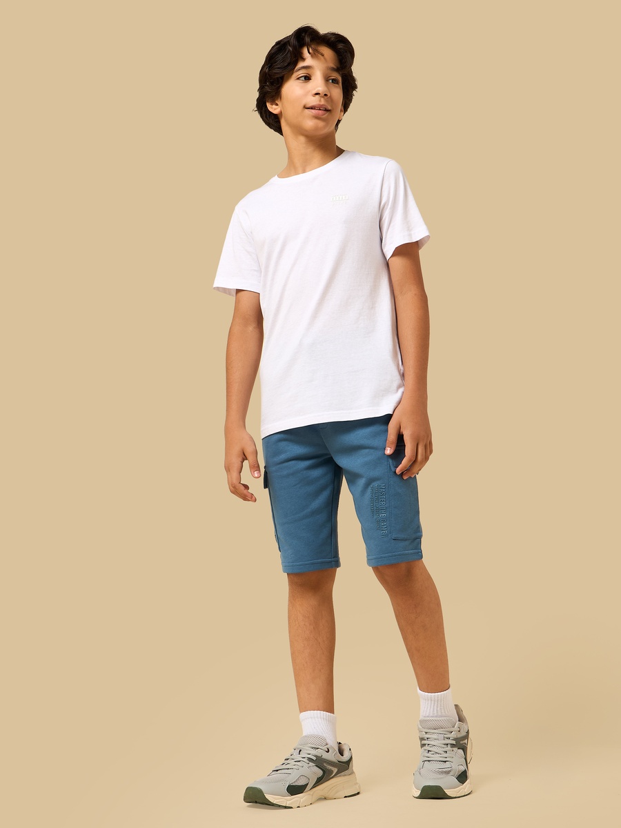 Slogan Applique Cargo Shorts
