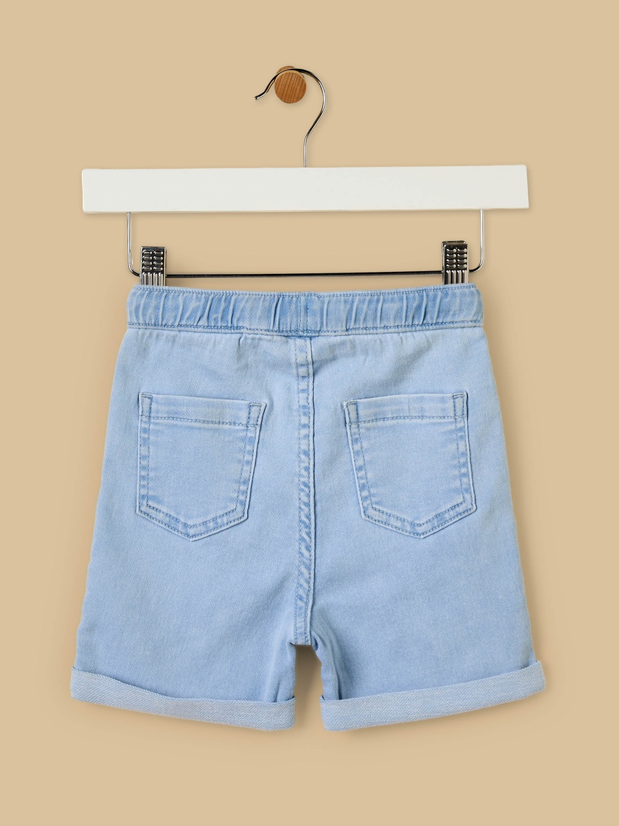 Knit Denim Shorts