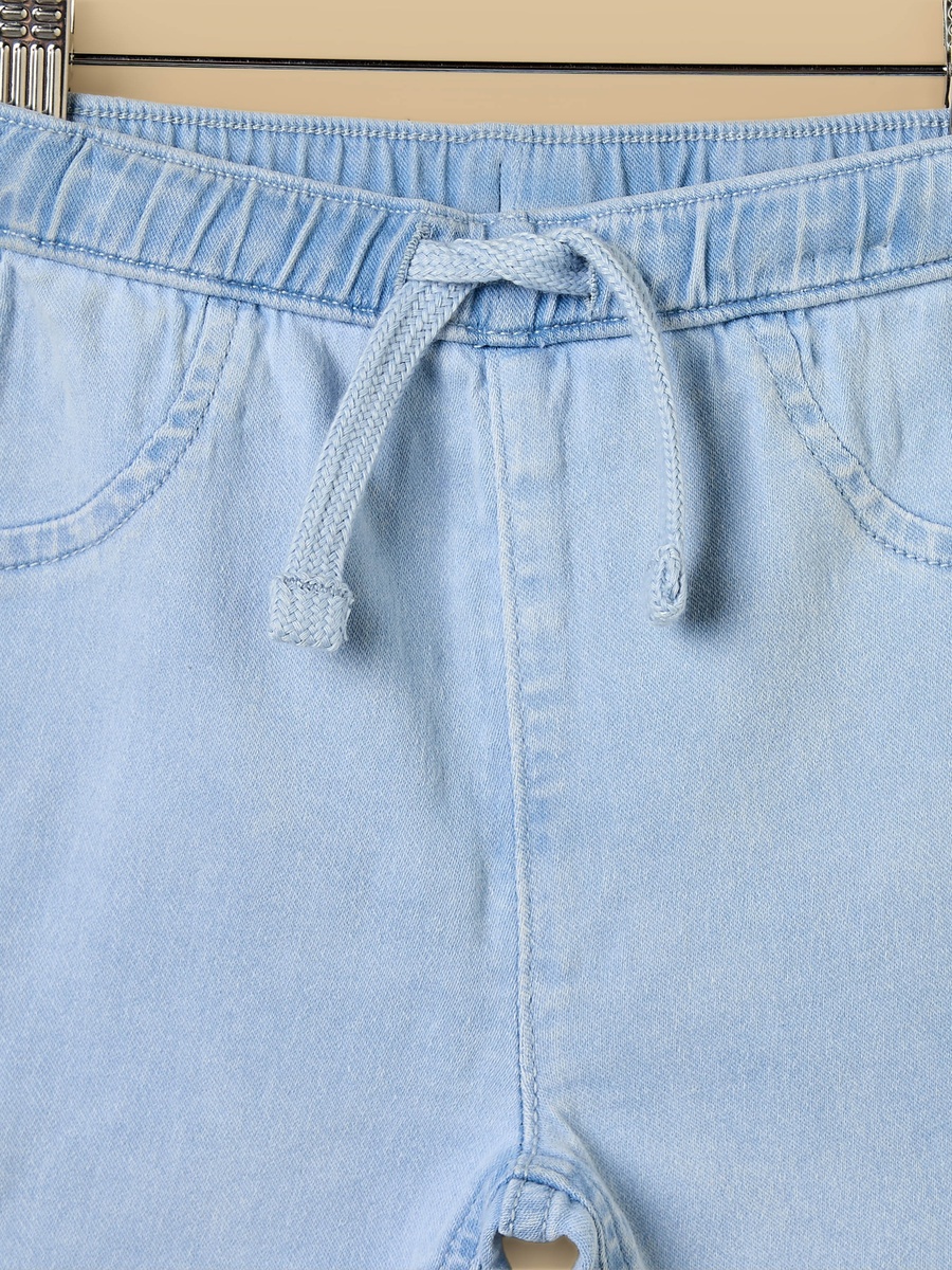 Knit Denim Shorts