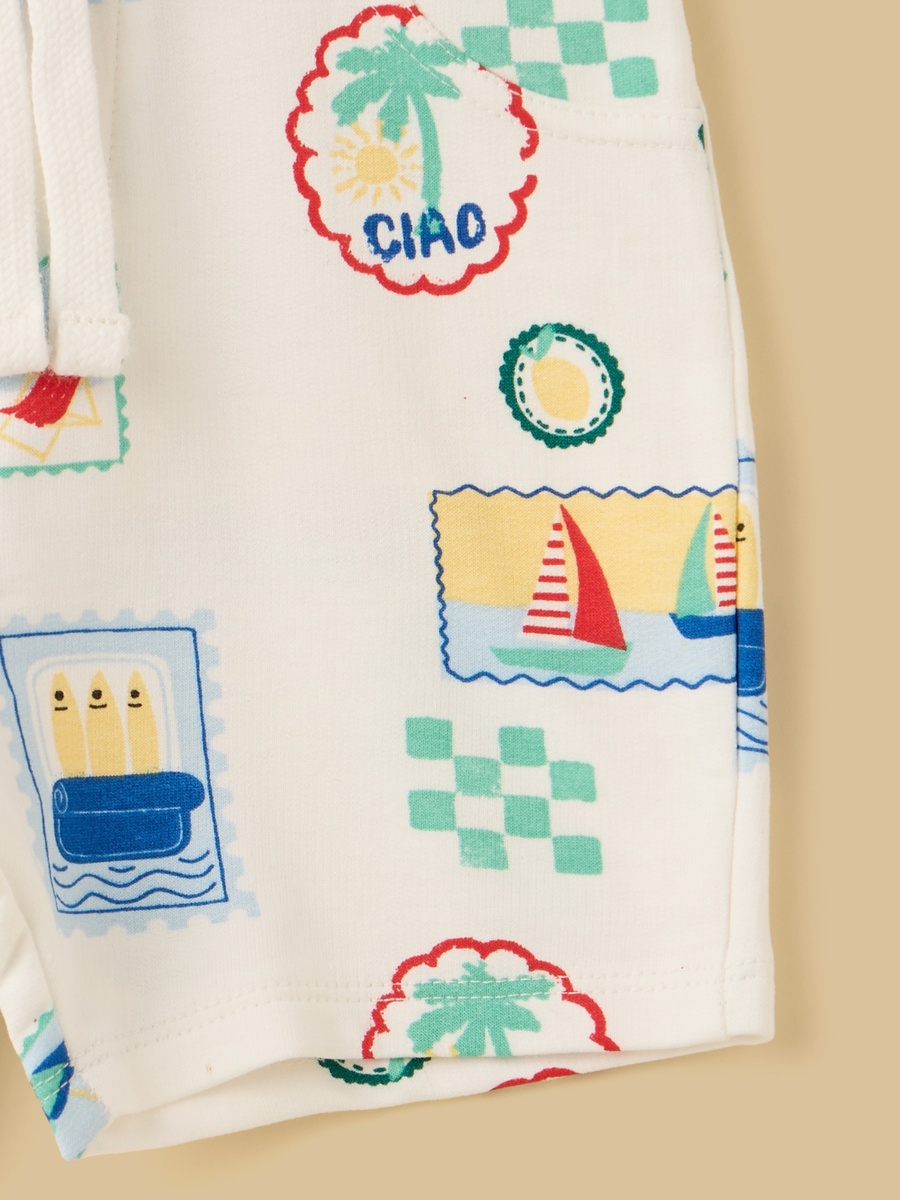 Pack Of 2 - Printed Cotton Shorts with Pockets