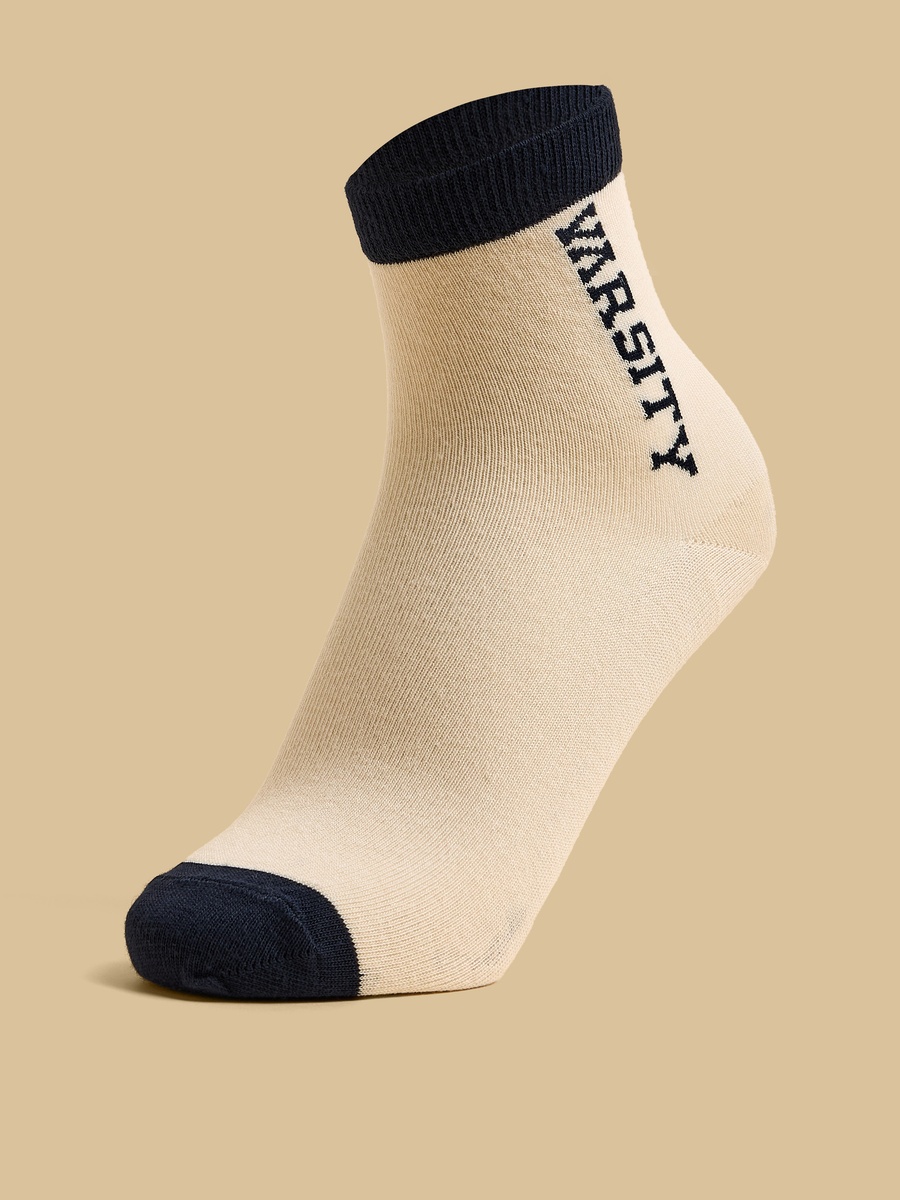 Pack of 3 - Varsity Print Ankle Length Socks