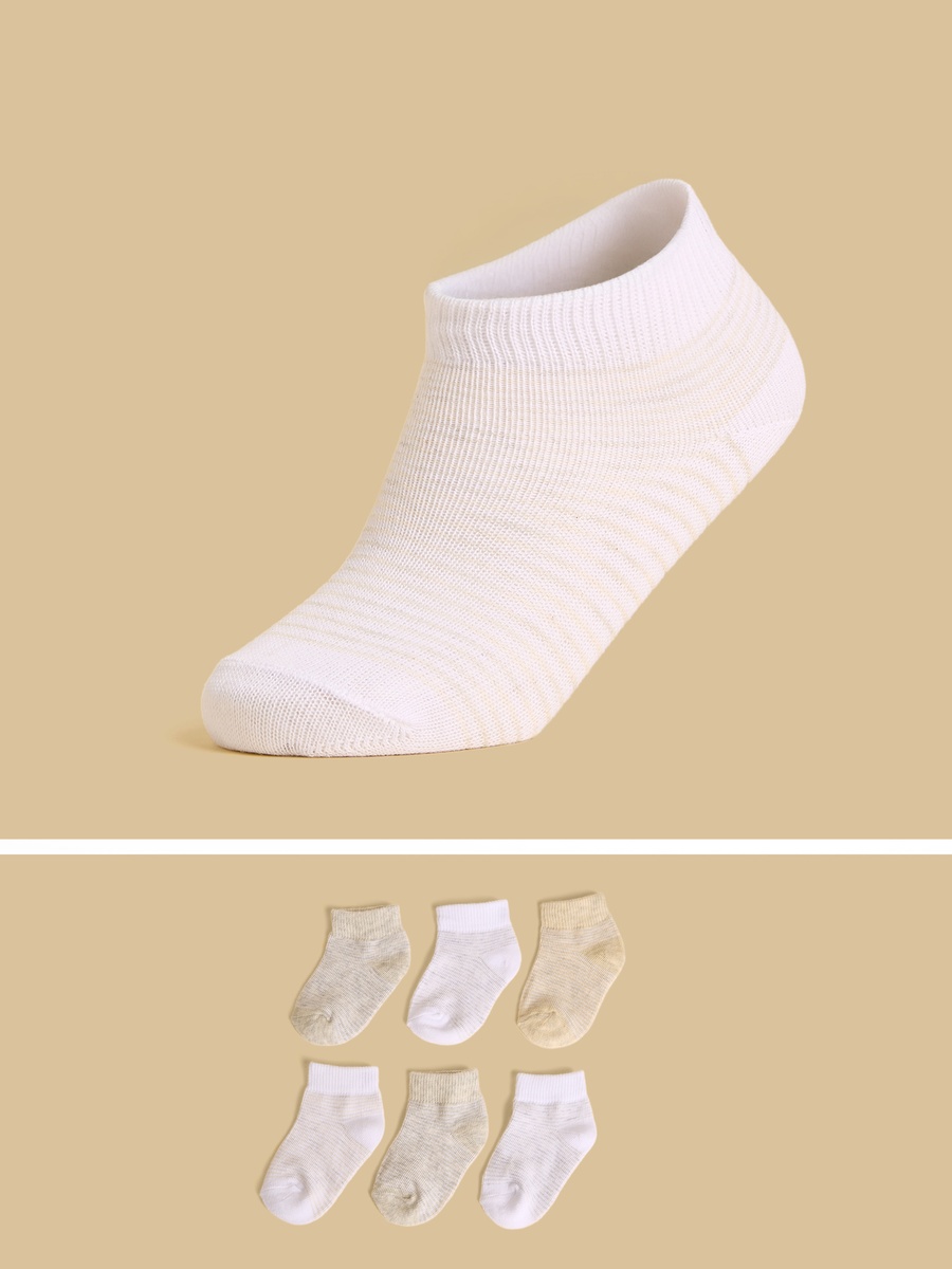 Pack of 6 - Textured Ankle Length Socks