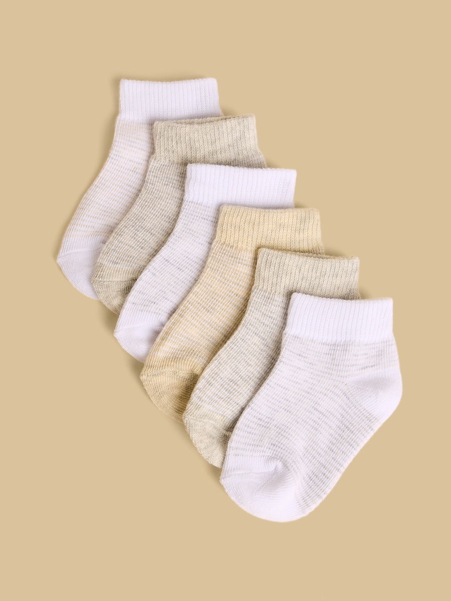 Pack of 6 - Textured Ankle Length Socks